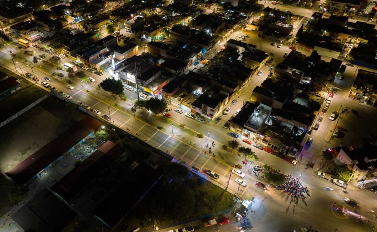 A fin de reducir índices delictivos, inauguran obra de alumbrado en avenida Salk de SLP. Foto: Especial