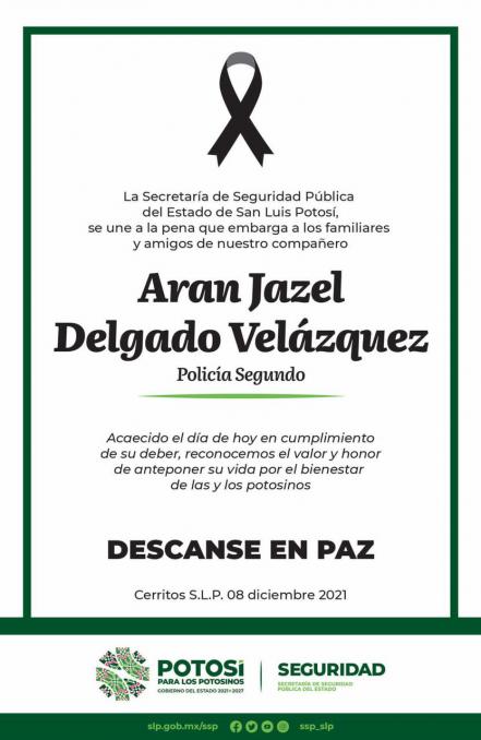 “SLP pierde a un ciudadano ejemplar”; Gallardo lamenta muerte de policía durante enfrentamiento en Cerritos