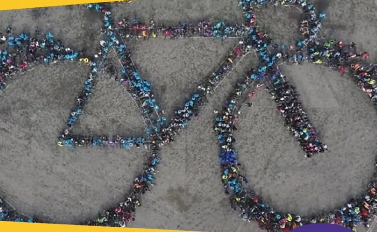 Recrearán bicicleta monumental humana en SLP; así puedes participar