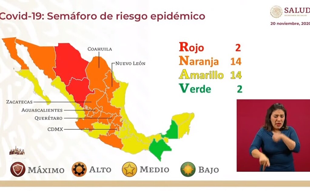 Ssa da a conocer que San Luis Potosí permanece en semáforo naranja