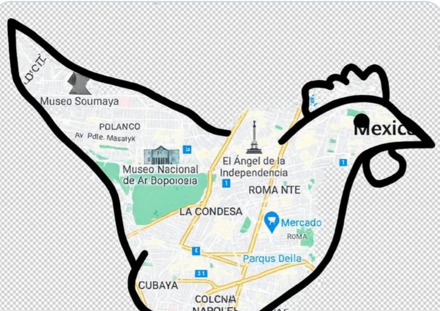 Mapa tendencia del el "Pollo de CDMX"
