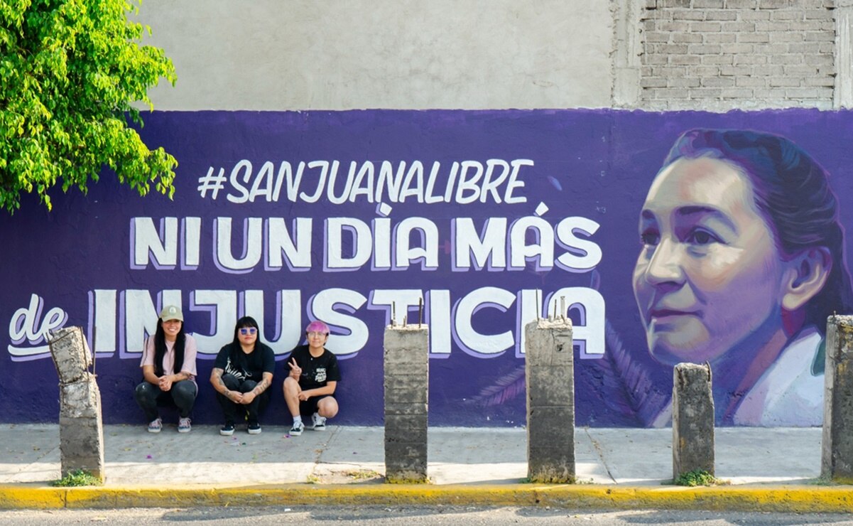 "Ni un día más de injusticia": Crean mural por libertad de Sanjuana Maldonado en el Edoméx