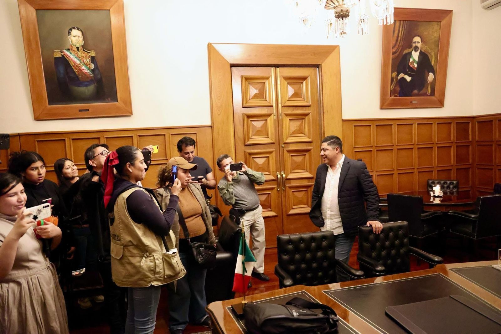 Recorrido en el Palacio de Gobierno de SLP. Foto: Especial