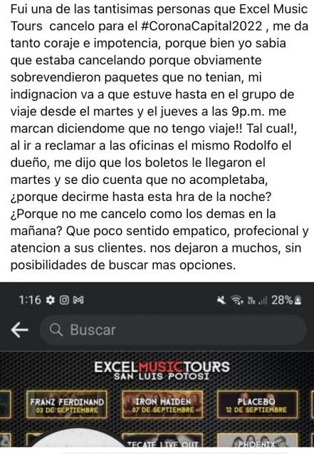 Vestidos y alborotados. Denuncian estafa a más de 100 personas para viaje al Corona Capital