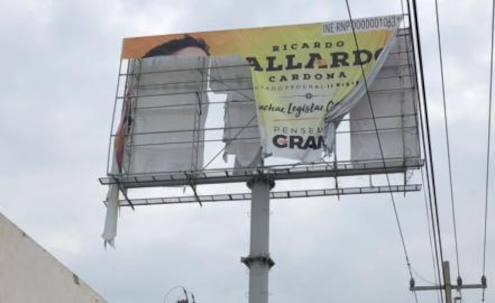 Dañan espectaculares que promueven candidatura de Gallardo Cardona