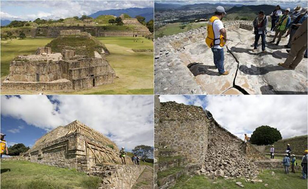 Zona arqueológica de Monte Albán recibirá 1 mdd para atender daños por sismos