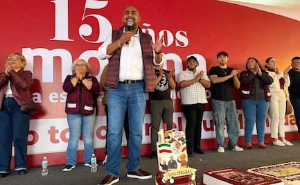 FOTOS: Con pasteles de gansos, Sheinbaum y de AMLO, Morena en San Luis Potosí celebra XV años