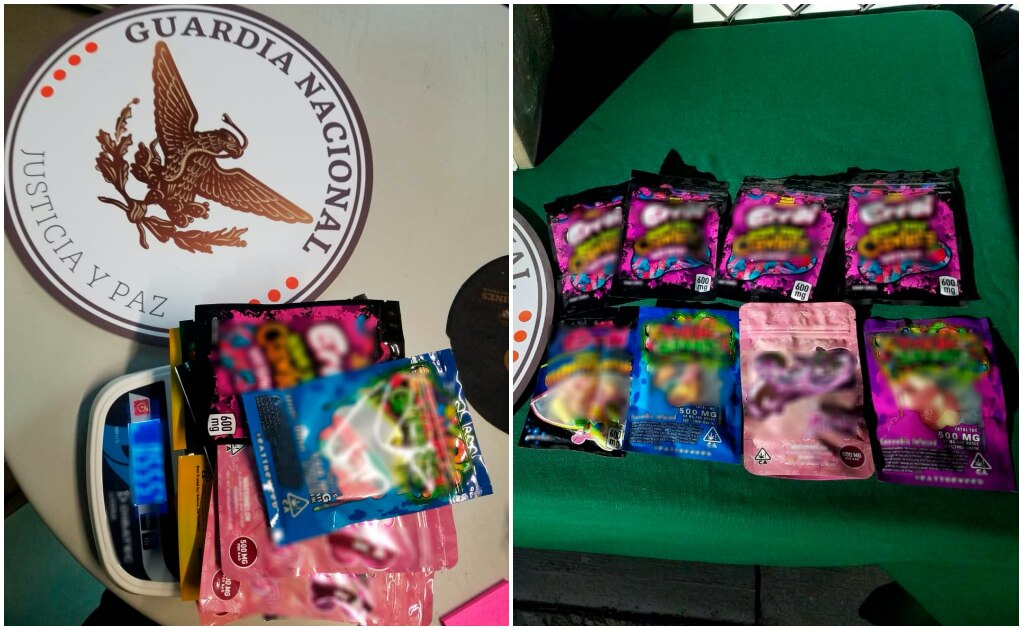 Interceptan en aeropuerto de SLP 29 paquetes de dulces hechos aparentemente de marihuana