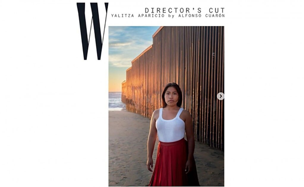 A través de su cuenta de Instagram, Yalitza compartió varias imágenes donde posa en la valla fronteriza. En la descripción detalla que la fotografía fue dirigida por Alfonso Cuarón. (tomada de Instagram