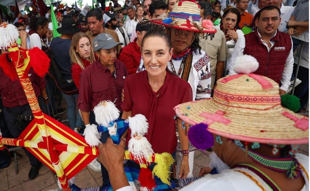 Claudia Sheinbaum de gira en Nayarit. Foto: Diego Simón
