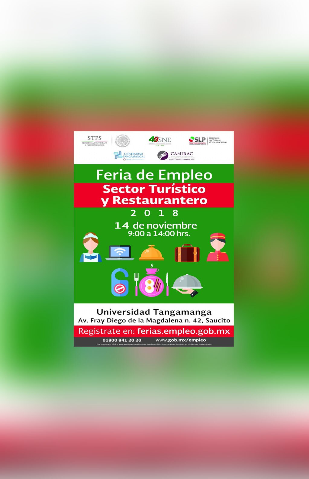 Sector turístico y restaurantero ofertarán 2 mil vacantes