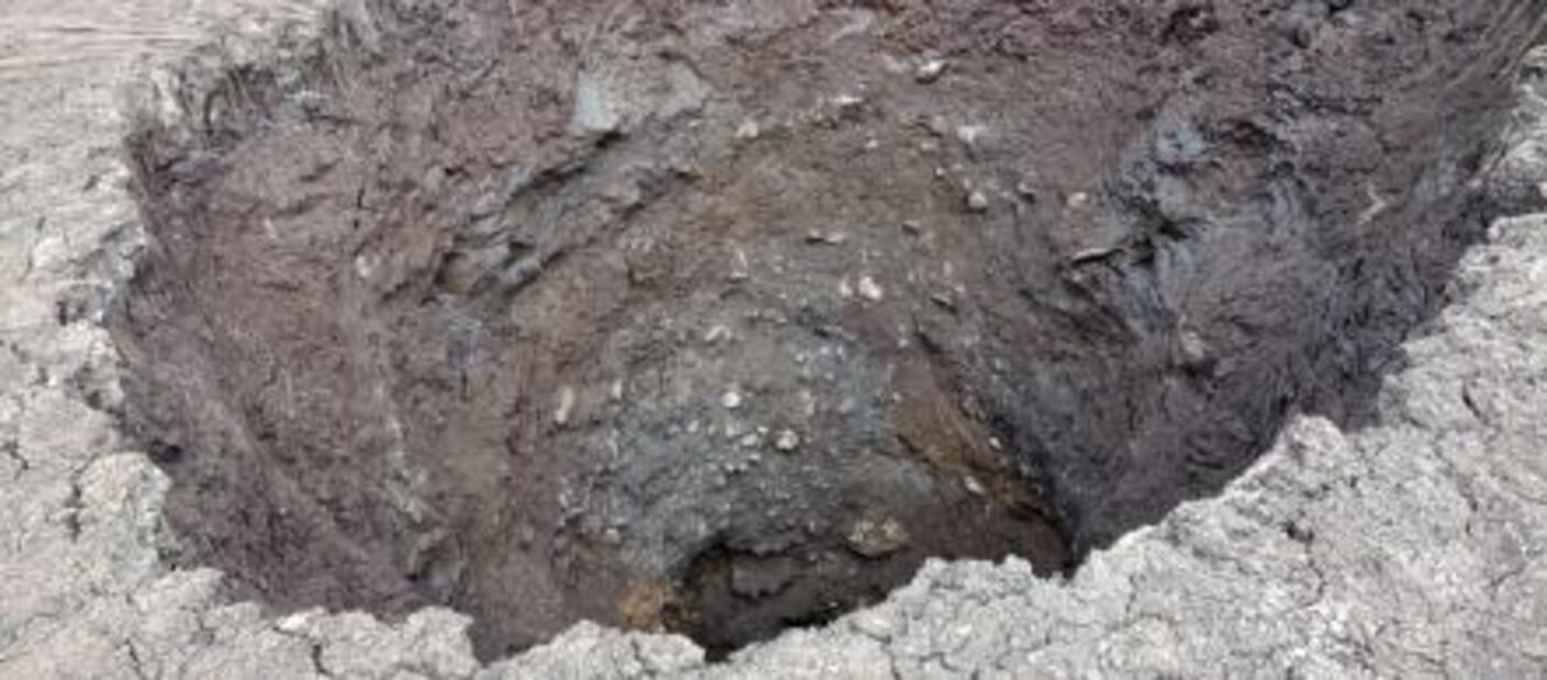 Socavón de Santa Catarina tiene 8.6 metros de profundidad, confirma Protección Civil de SLP