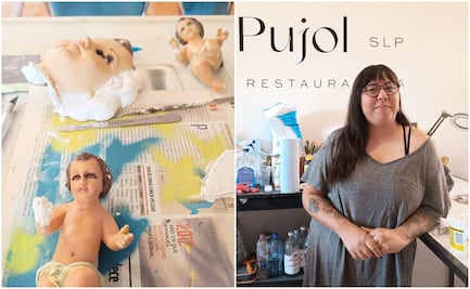 Sandra Pujol, la restauradora potosina de Niños Dios que repara la fe pieza por pieza