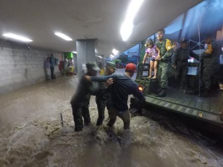 Por tromba en Matehuala SEDENA aplica Plan DN-III-E