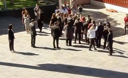 Arriba AMLO a San Lázaro para toma de protesta