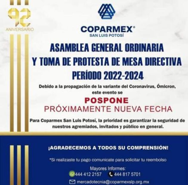 Cámaras empresariales en San Luis Potosí tendrán cambio de mesas directivas