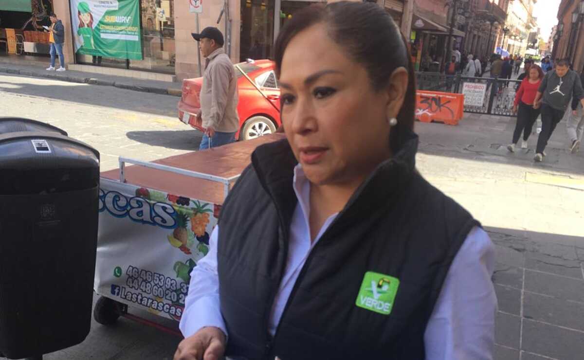 Sonia Mendoza, precandidata a la capital de SLP por el Partido Verde. Foto: Samuel Estrada