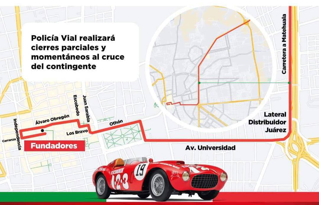 La caravana arribará a Plaza de Fundadores entre las 17:30 y 18:00 horas de esta tarde e ingresarán al municipio por Carretera a Matehuala. Foto: Especial