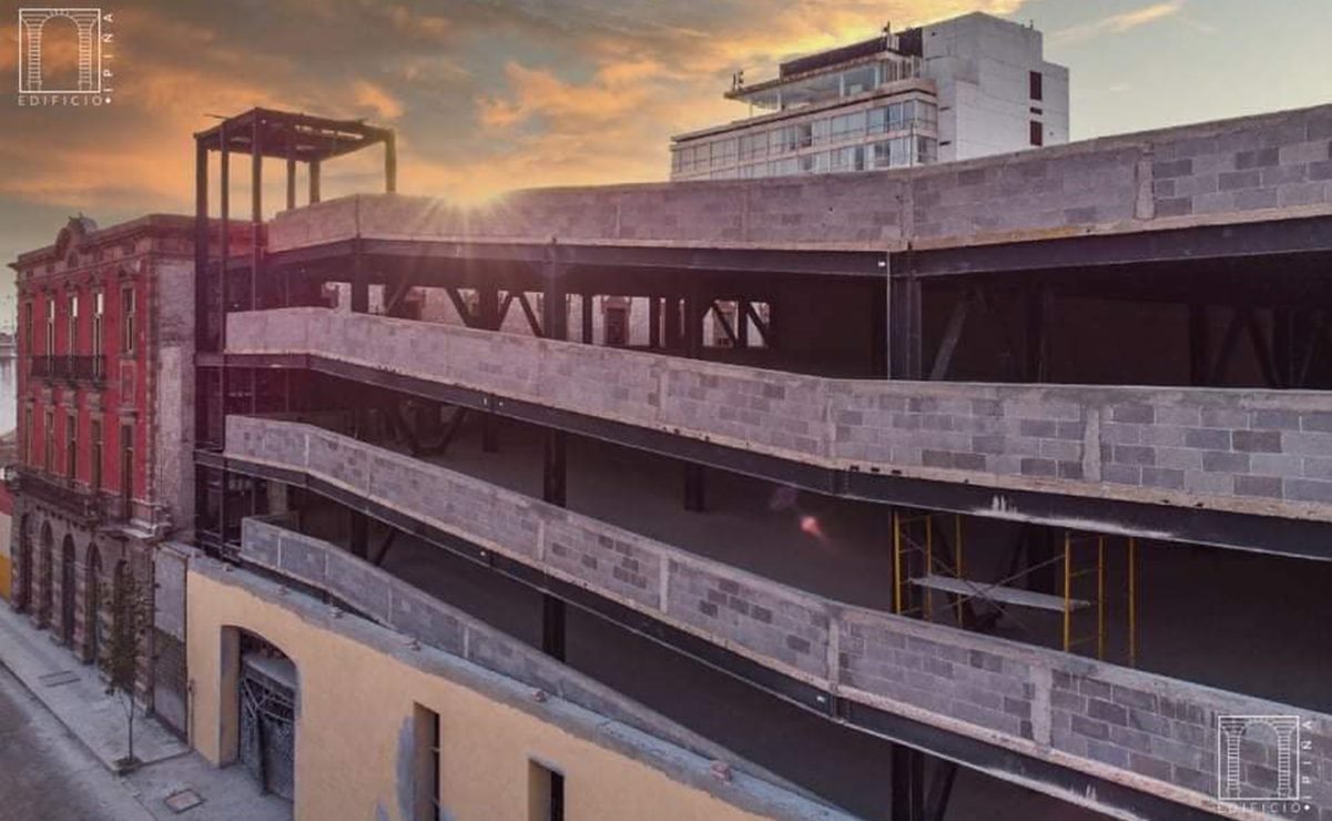 Avanza modernización de edificio Ipiña en Centro de SLP; abre estacionamiento. Foto: Especial