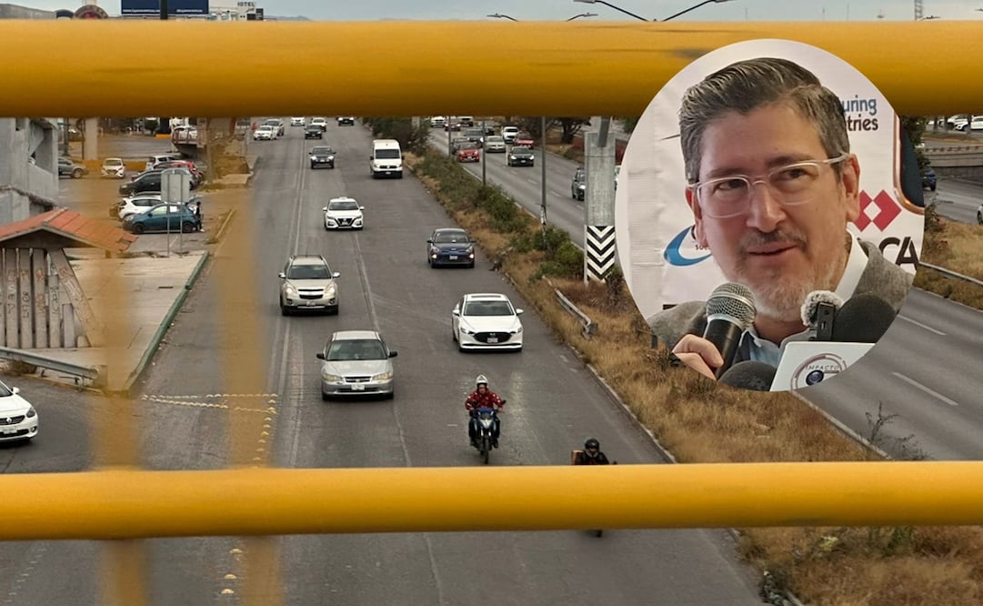 Líder de Industriales Potosinos habla sobre la rehabilitación de la carretera 57 de SLP. Foto: EL UNIVERSAL