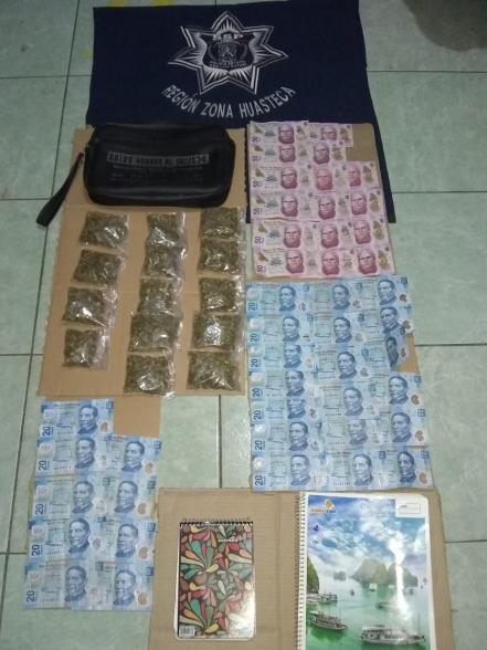 Detienen a cinco personas con droga en Ciudad Valles; una es menor de edad