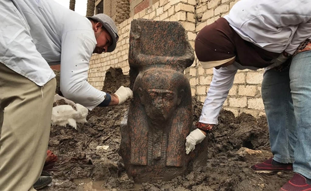 Descubren "raro" busto de Ramsés II