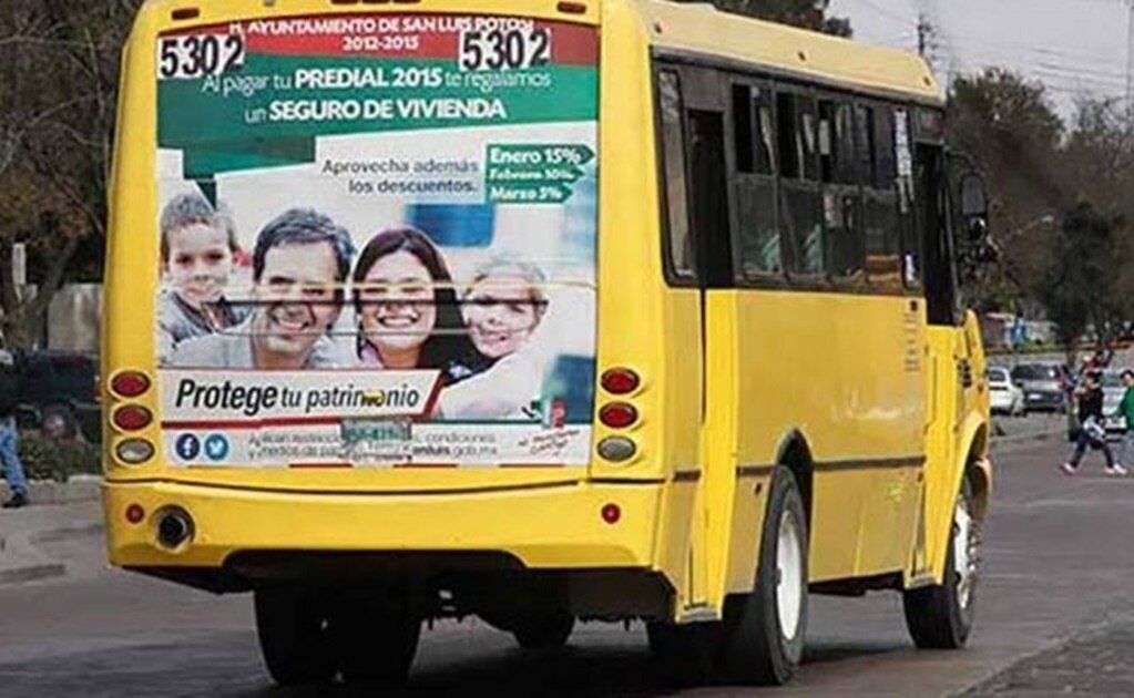Transporte público adopta medidas preventivas ante coronavirus en SLP