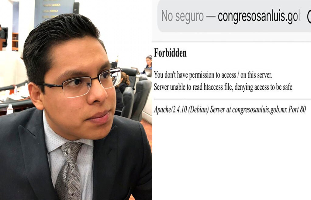 Por falta de pago falló portal de Congreso del Estado