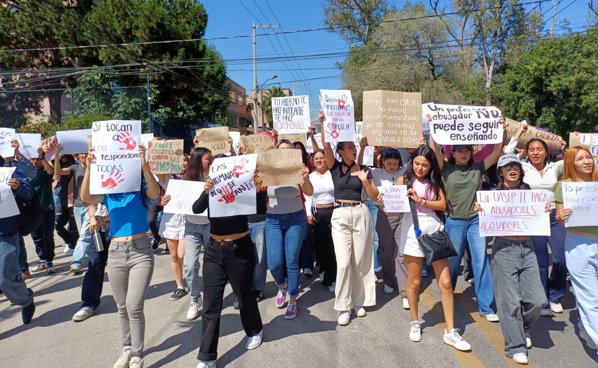 Profesor citó a alumna en su cubículo en la UASLP y abusó de ella: acusan estudiantes