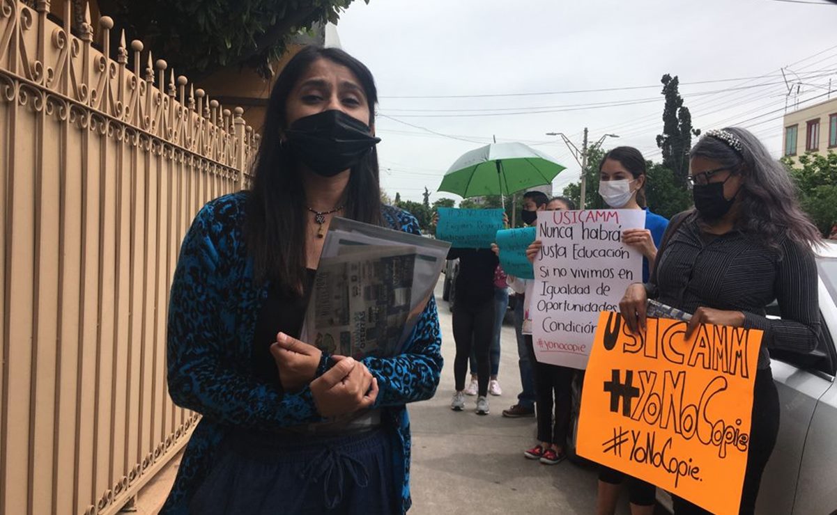 Maestros potosinos se manifiestan, exigen claridad en resultados de examen de promoción