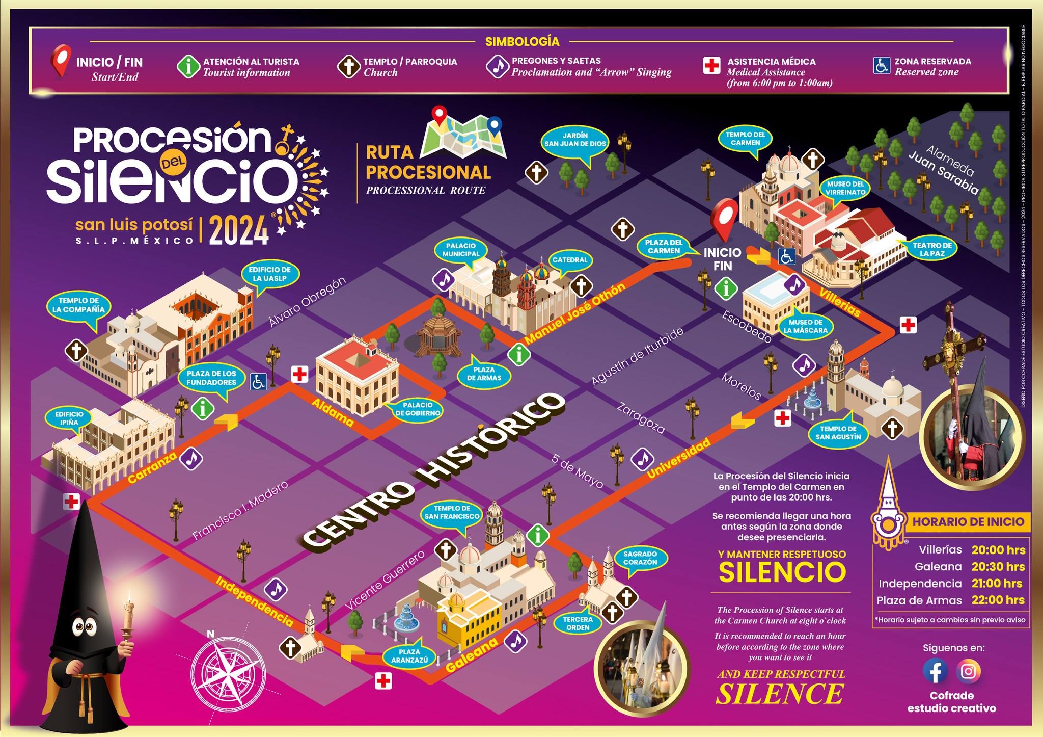 El próximo viernes 29 de marzo será Viernes Santo, fecha en la que se realiza la Procesión del Silencio en San Luis Potosí. Foto: Especial