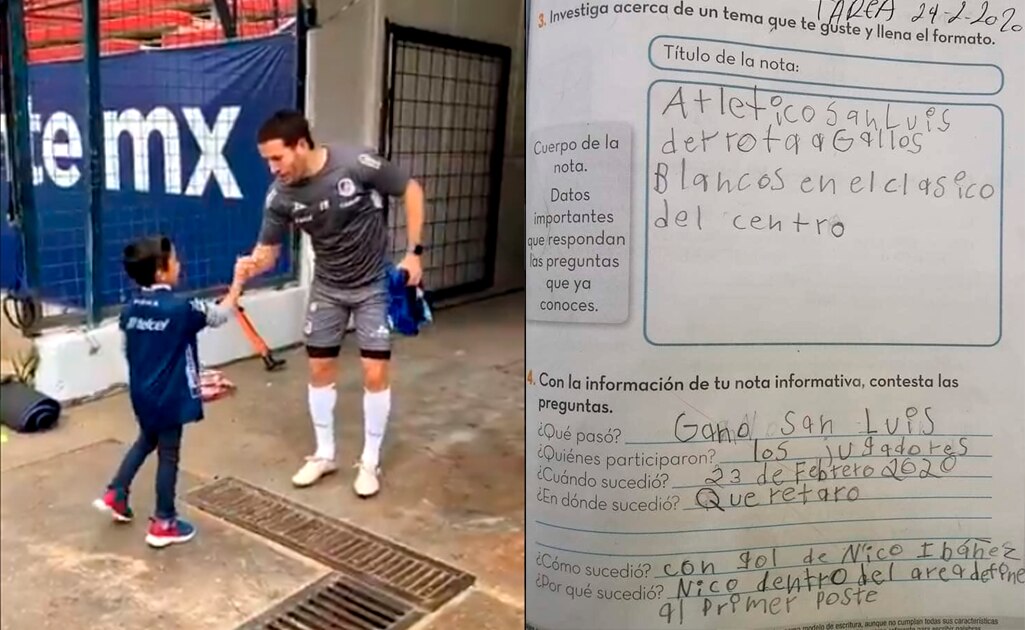 Iker, niño que hizo la tarea del San Luis acudió al entrenamiento