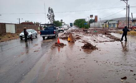 Caída de árboles, vehículos varados e inundaciones, el saldo de las lluvias en SLP