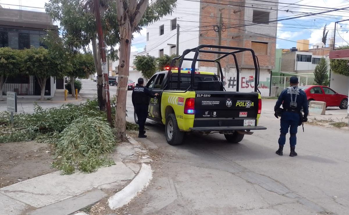 Despliegan operativo en capital de SLP para ubicar a agresor de mujer en la colonia Jacarandas. Foto: Especial
