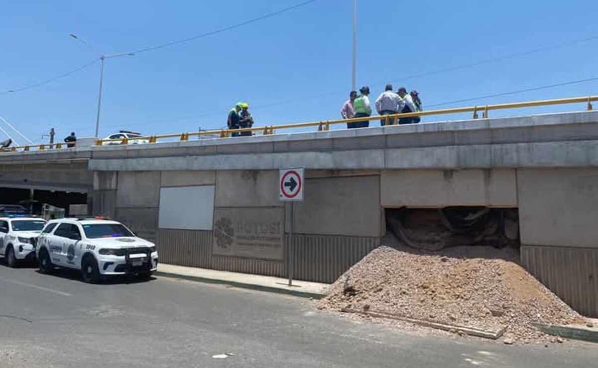 Descarta Seduvop daño estructural en Puente de Circuito Potosí tras desprendimiento en lateral