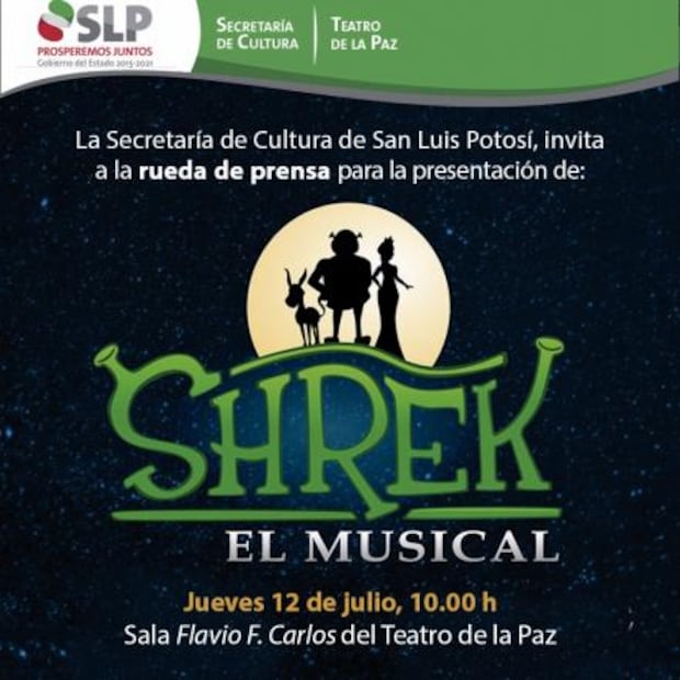 Shrek El Musical se presentará en SLP