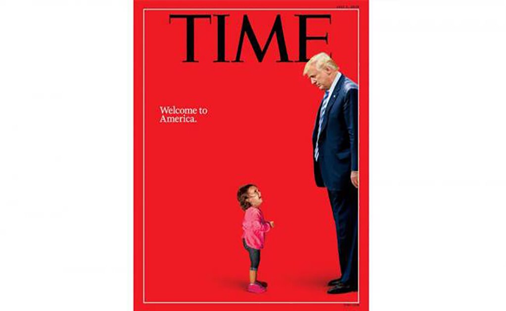 Donald Trump se 'enfrenta' a una niña migrante en portada de Time