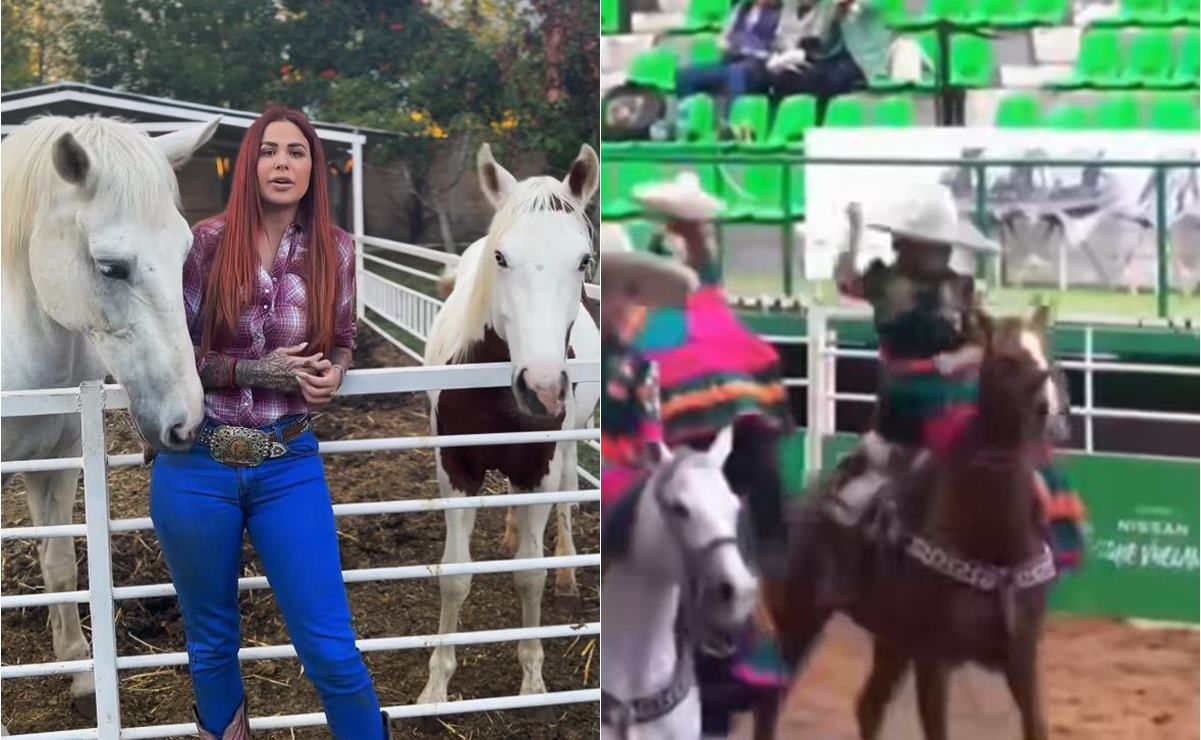 Influencer poblana denuncia presunto maltrato animal en Congreso Nacional Charro de SLP