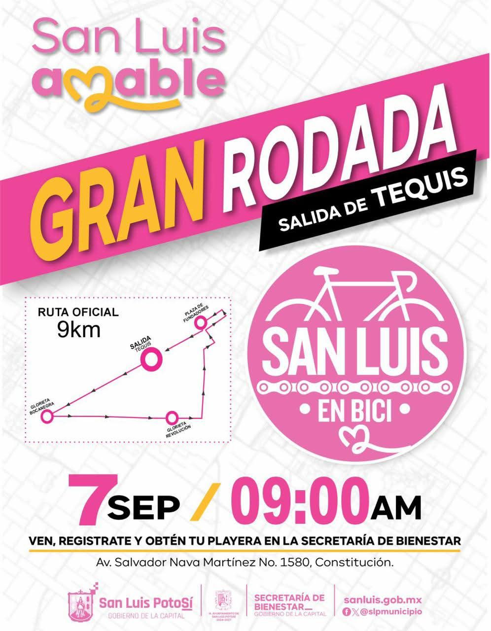 Cartel Gran Rodada Ciclista de SLP. Imagen: Especial