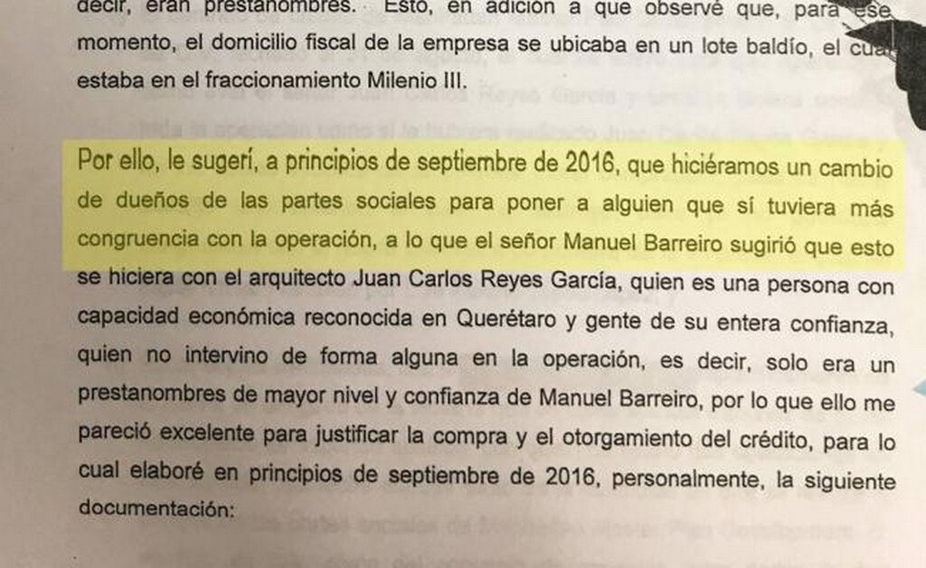 Los testigos revelaron a la PGR la forma como triangularon los recursos para la compra del inmueble (ESPECIAL)