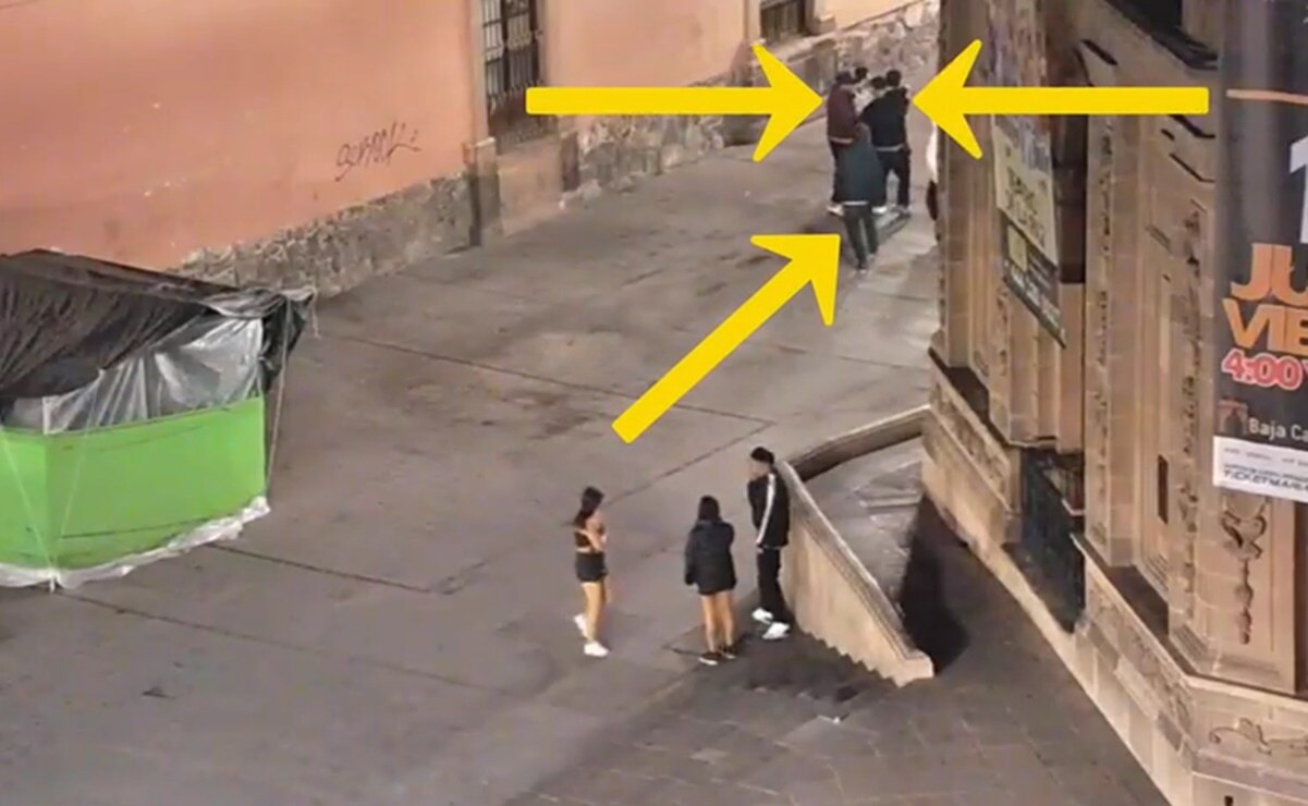 Captan cámaras robo con violencia a transeúntes en calles del Centro Histórico de SLP