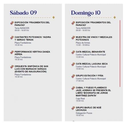 Programa completo del Festival San Luis en Primavera 2022