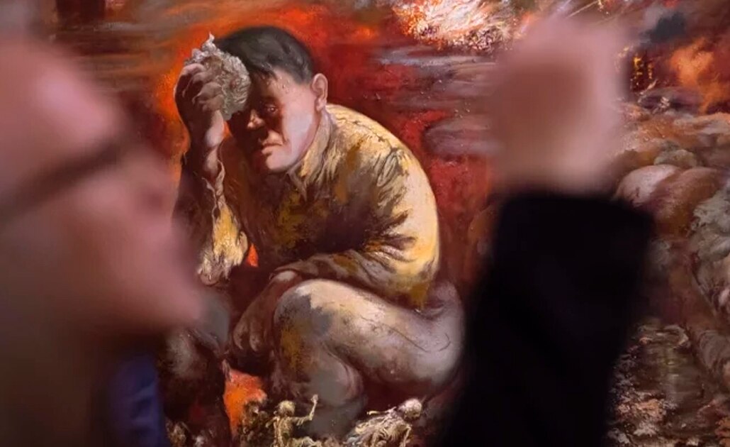 El "arte degenerado" de Grosz llega a museo con pintura de Hitler como Caín