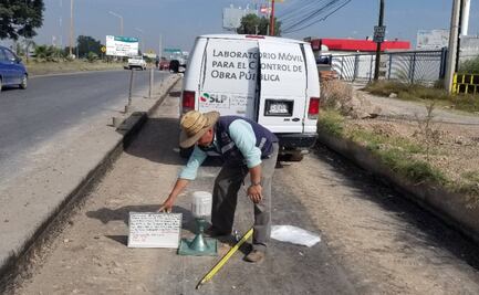 Verifica gobierno estatal calidad de obras viales en la capital potosina