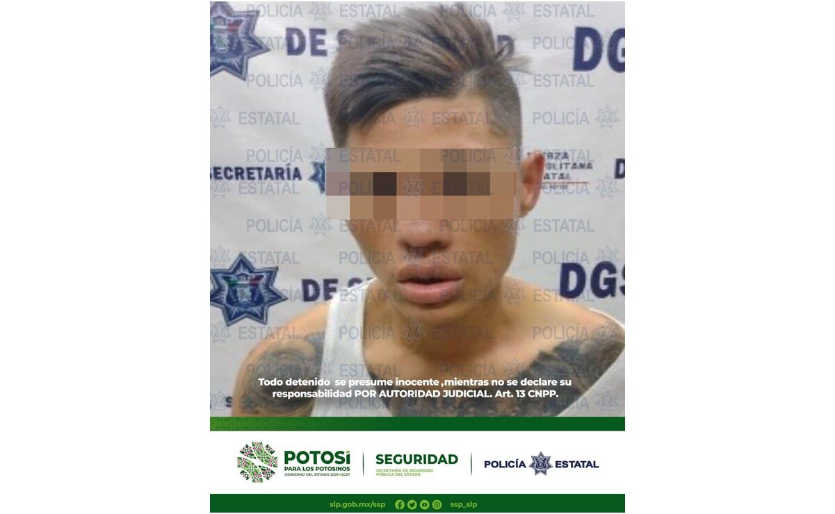 Lo detienen por presuntamente intentar asaltar a taxista en capital de San Luis Potosí