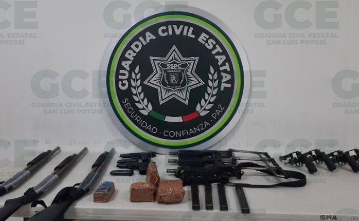 Guardia Civil de SLP asegura 12 armas y 125 cartuchos útiles en Villa de Ramos