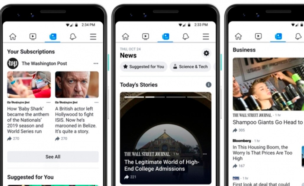 Facebook lanza sección de noticias y pagará a editoriales