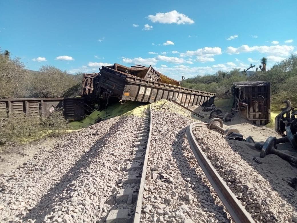 Descarrila tren con químicos tóxicos en Cárdenas, SLP; reportan olores insoportables. Foto: Cortesía