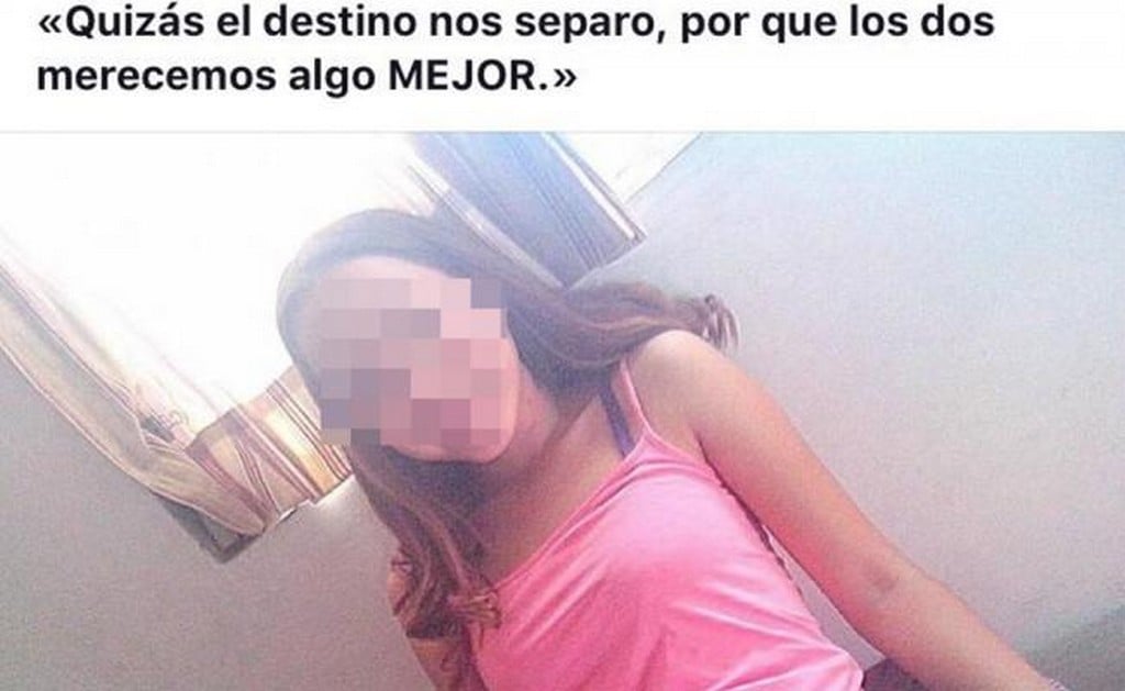 Una de las imágenes tomadas por la menor y subidas a su perfil antes de su muerte. FOTO: Facebook