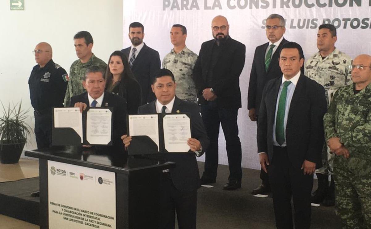 San Luis Potosí y Zacatecas firman convenio para “pacificar" su frontera